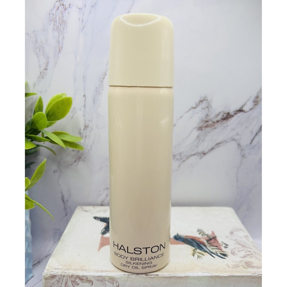 HALSTON BODY BRILLANCE SILKENING Dry Oil Spray Vintage Aeresol 5.5 oz Rare